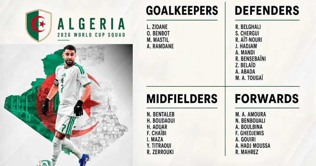 Algeria World Cup Squad 2026