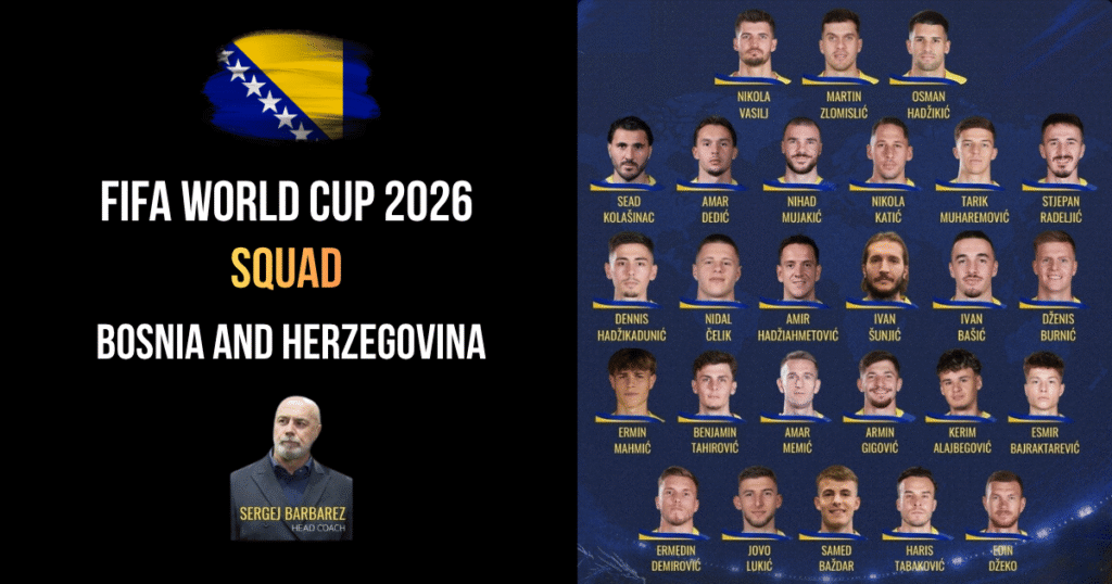 Bosnia and Herzegovina World Cup Squad 2026