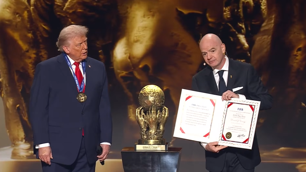 Donald Trump wins the FIFA Peace Prize