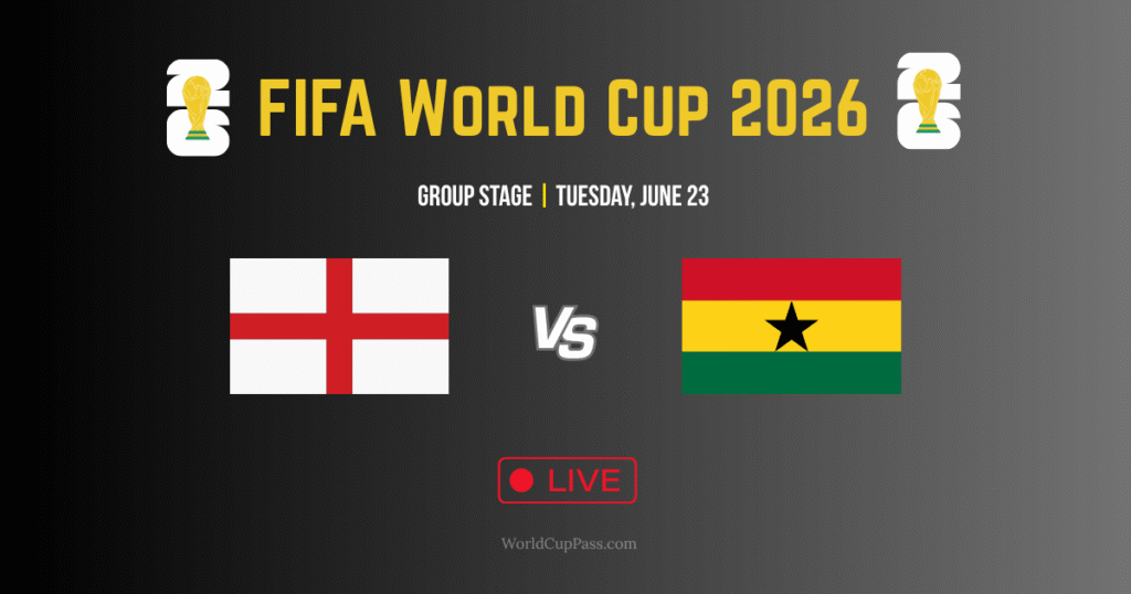 England vs Ghana Live