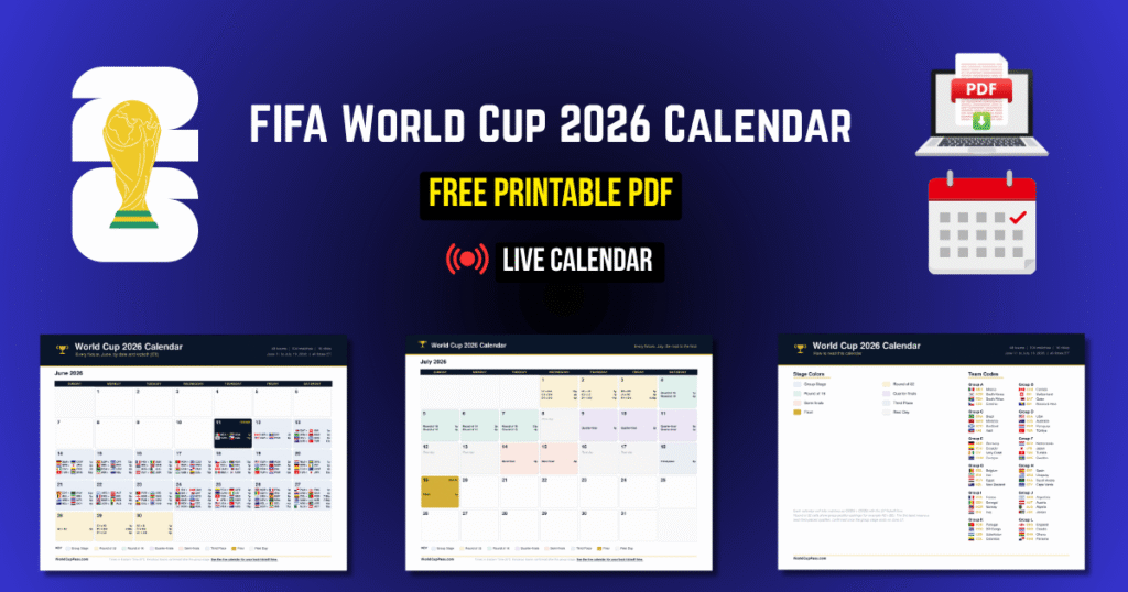 World Cup 2026 Calendar