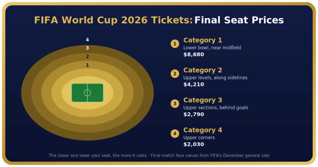 FIFA World Cup 2026 Final Seat Categories and Prices