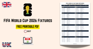 FIFA World Cup 2026 Fixtures UK