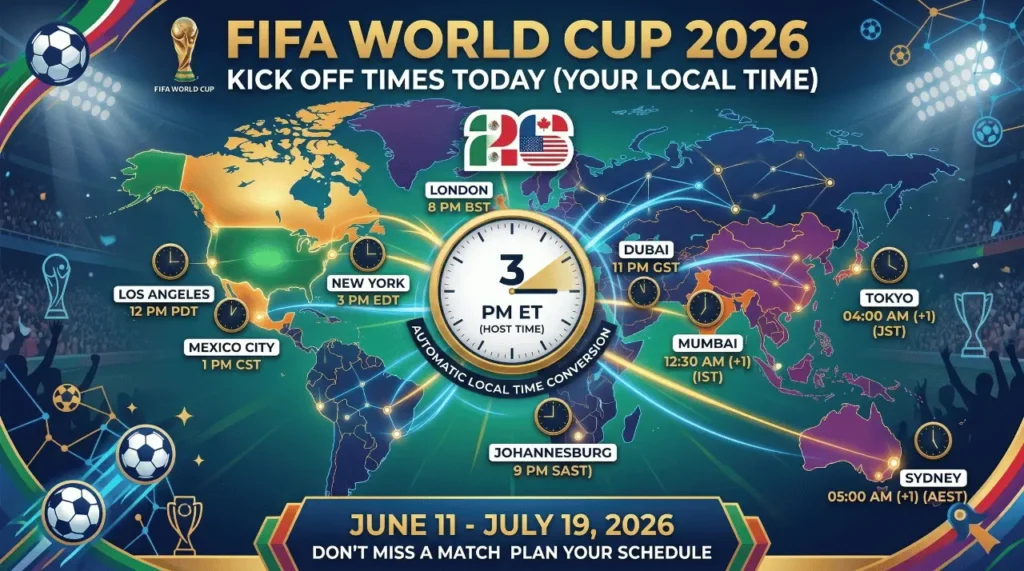 FIFA World Cup 2026 Kick Off Times Today