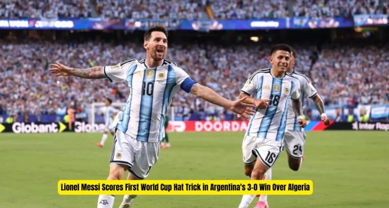 Lionel Messi scored his first World Cup hat
