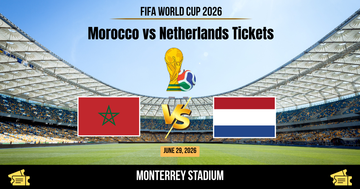 Morocco vs Netherlands World Cup 2026 Tickets