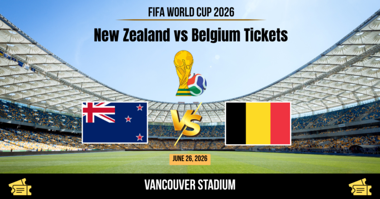 New Zealand vs Belgium World Cup 2026 Tickets
