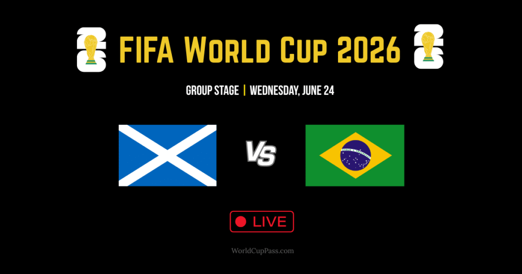 Scotland vs Brazil Live
