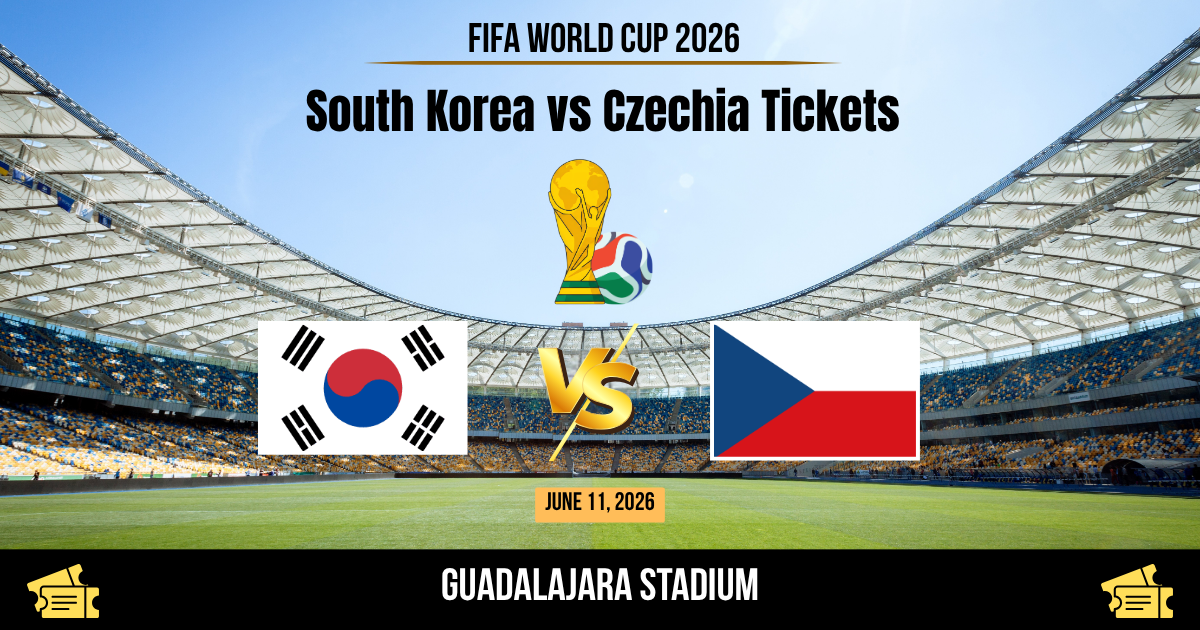 South Korea vs Czechia World Cup 2026 Tickets