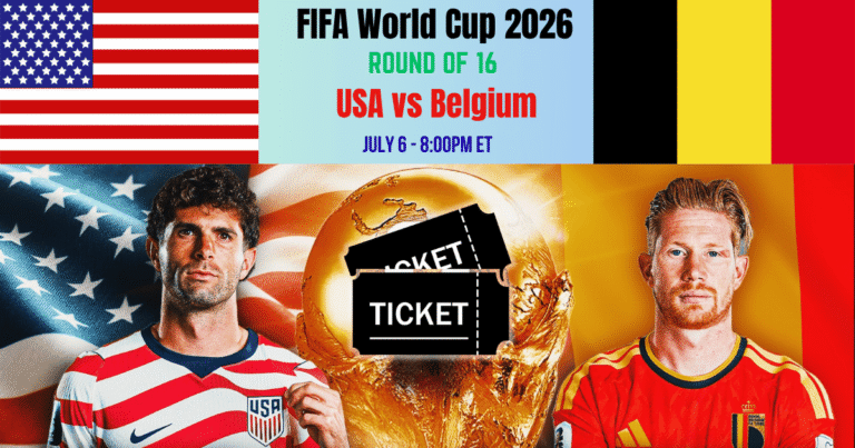 USA vs Belgium Round of 16 Tickets 2026