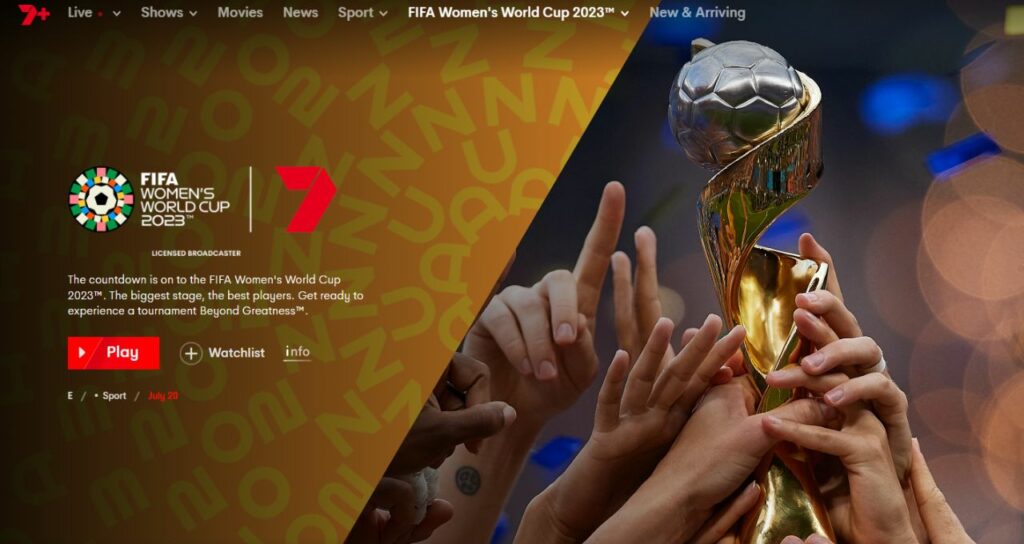 Watch Women's World Cup 2023 on 7plus