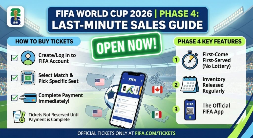 How to buy World Cup 2026 Phase 4 tickets.